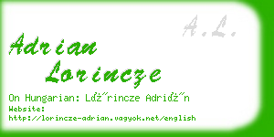 adrian lorincze business card